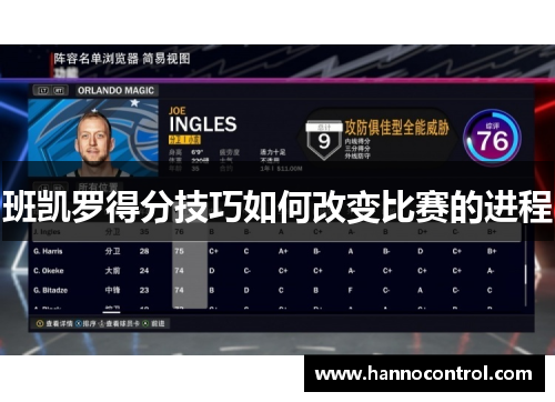 班凯罗得分技巧如何改变比赛的进程