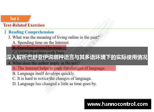 深入解析巴舒亚伊说哪种语言与其多语环境下的实际使用情况